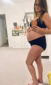 Amy during her pregnancy