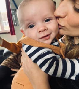Dr Amy Crossley-Lewis with son Stevie